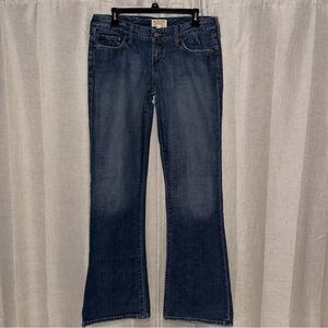 Women’s Abercrombie & Fitch Dark Blue Flare Jeans Y2K 6L 100% Cotton low rise